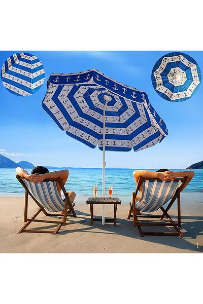 Boldy 180 cm Wide Garden, Beach, Sea and Coast Umbrella - Balcony and Pool Umbrella