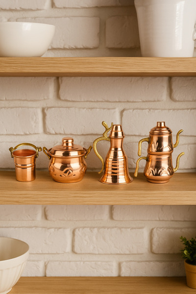 Zinnun BAKIR DEKORATİF BİBLO SET N7