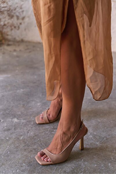 PELİN'İN AYAKKABILARI ADRİANS NUDE RUGAN TOPUKLU AYAKKABI