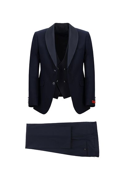 Kiğılı Slim Fit Slim Fit Tuxedo & Groom Suit with Shawl Collar Vest