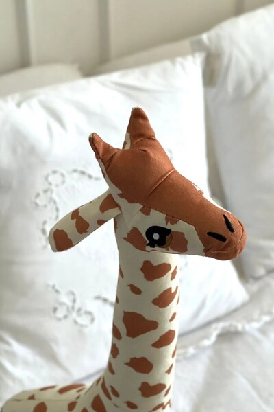 eco sepet Zürafa Peluş Yastık, Çocuk Odası Peluş Yastık Zürafa 40 Cm