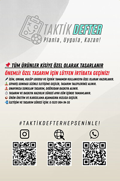 Tasarım Matbaa Kişiye Özel - Tenis Taktik Defteri