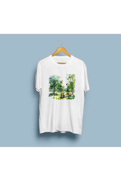 eioswear Унисекс тениска с голям размер и дизайн на парк Мачка