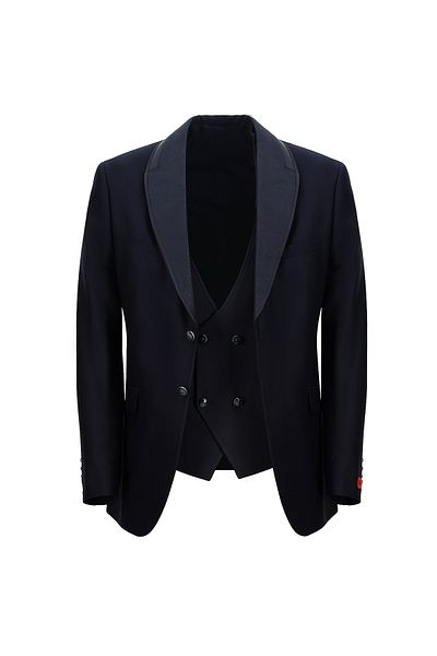 Kiğılı Slim Fit Slim Fit Tuxedo & Groom Suit with Shawl Collar Vest