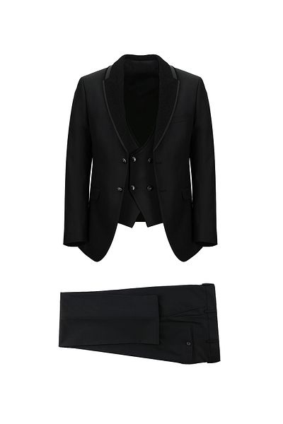 Kiğılı Slim Fit Slim Fit Tuxedo & Groom Suit with Shawl Collar Vest