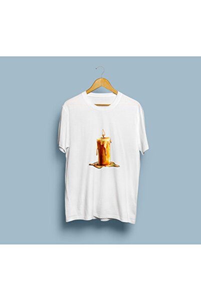 Generic Brand Oversize Molten Candle Design Unisex T-Shirt