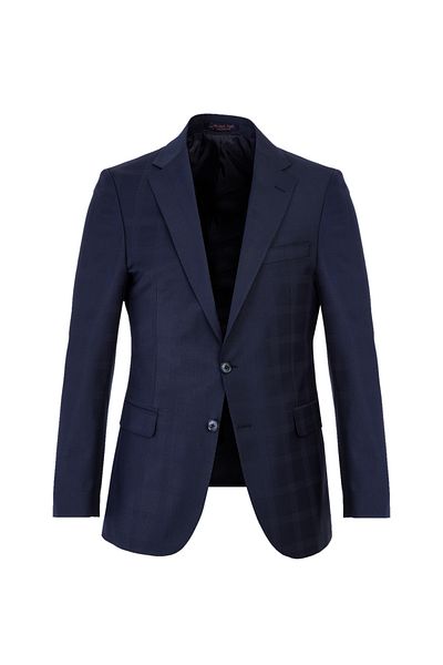 Abdullah Kiğılı Slim Fit Slim Fit Woolen Checkered Suit