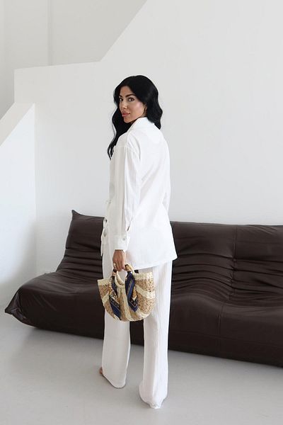 İstangül Butik بدلة Urban Chic ذات الياقة المزدوجة