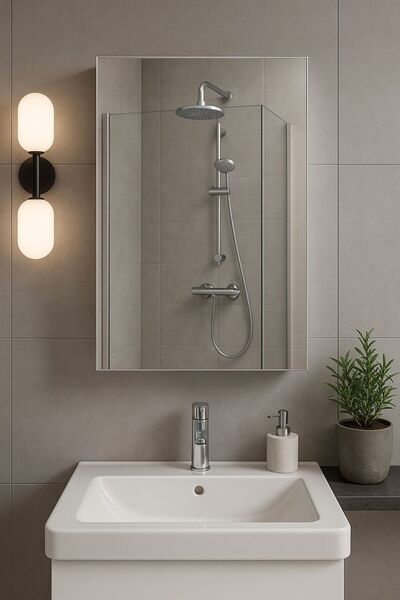TETTO ELAGANTE Tek Kapaklı Aynalı Banyo Dolabı