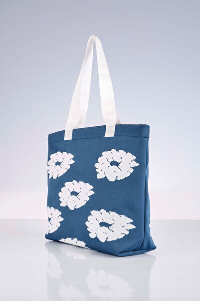 Sebir Moda Трикотажна сумка з квітковим візерунком для плечей і пляжу