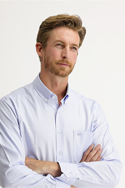 Kiğılı Μακρυμάνικο πουκάμισο με κανονική εφαρμογή Oxford με βαμβακερό γιακά με κουμπιά