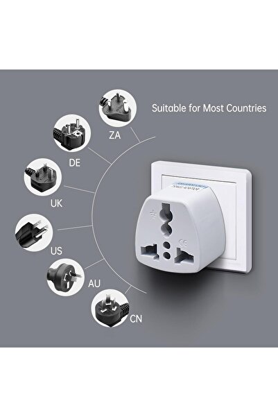 Derwell İngiltere Abd Fiş Adaptörü Amerikan Avrupa Seyahat Güç Adaptörü Dönüştürücü Elektrik Prizi