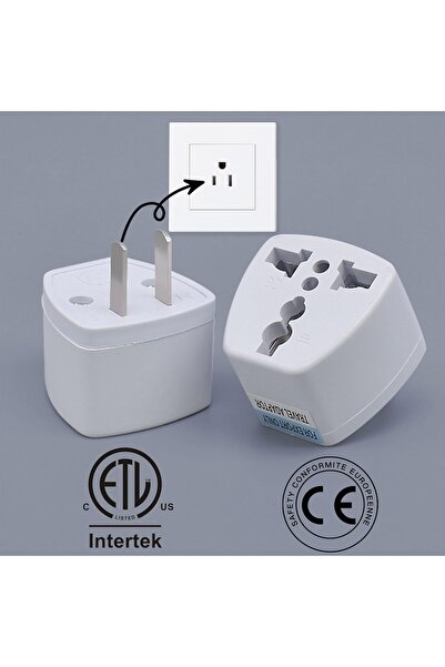 Derwell İngiltere Abd Fiş Adaptörü Amerikan Avrupa Seyahat Güç Adaptörü Dönüştürücü Elektrik Prizi