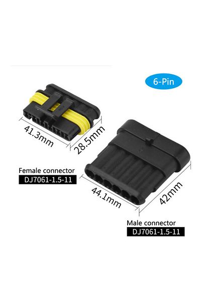 Generic 240-Piece Waterproof 1-6 Pin Electrical Wire Connector Set