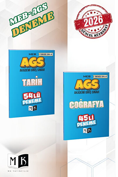 MK Yayıncılık 2026 Ags Tarih-coğrafya Deneme Seti