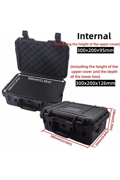 Choice 346x250x136mm 1pc Waterproof Hard Carry Case Bag Tool Case With Pre-cut Sponge Storage Box Safety Pr