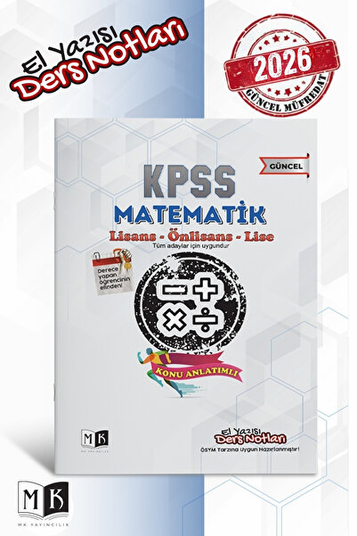 MK Yayıncılık 2026 Kpss Matematik El Yazısı Ders Notları Kitabı