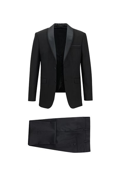 Kiğılı Tuxedo & Groom Suit - Slim Fit Slim Fit with Shawl Collar Vest