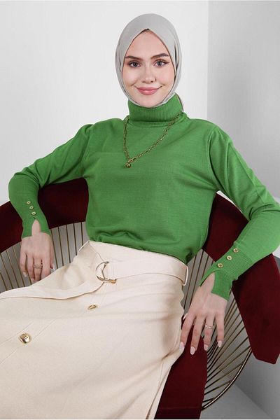 Alvina Pulover tricotat cu guler 44051