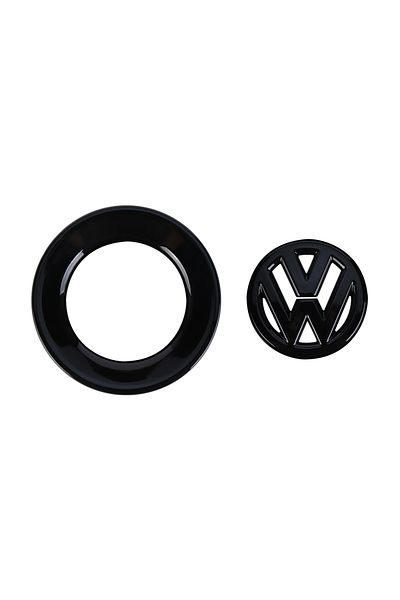 Volkswagen For Vw Black Car Abs Plastic Steering Wheel Logo Circle Trim Sticker For Vw Golf Polo Jet