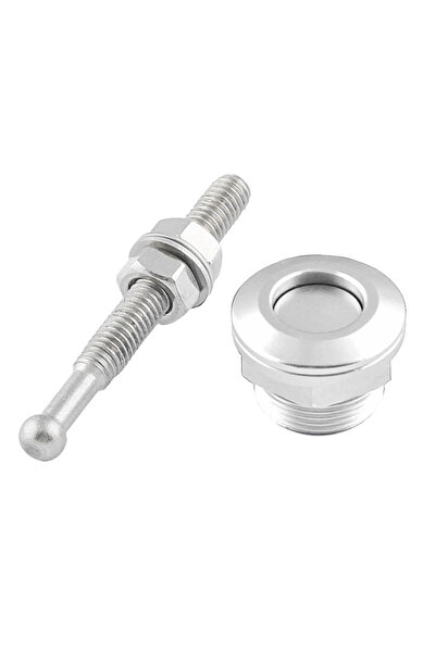 Choice طقم دبابيس غطاء محرك السيارة العالمي بزر ضغط 22 مم من الفضة، قطعة واحدة/4 قطع، مزلاج سريع الفك من الألومنيوم