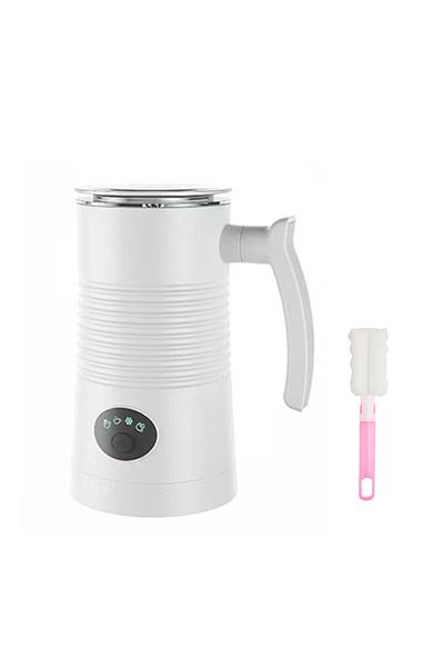 Choice Eu White Electric Milk Frother Automatic Rotary Foamer For Coffee Cappuccino Latte 4 In 1 Hot And Co