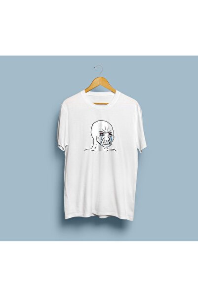Generic Brand Unisex Oversize Teary Eyes Meme Printed T-shirt