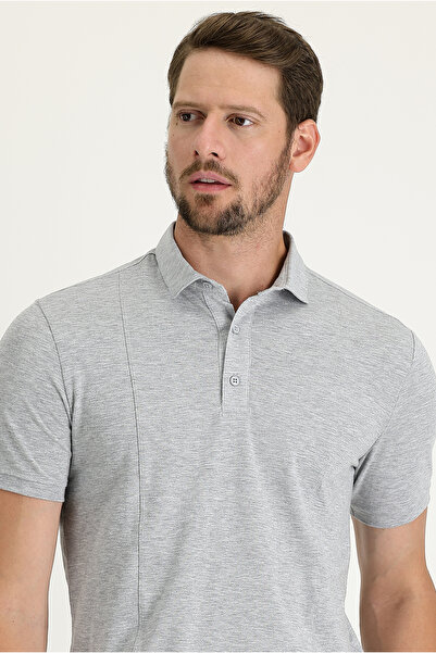 Kiğılı Tricou din bumbac slim cu gât polo din jerseu