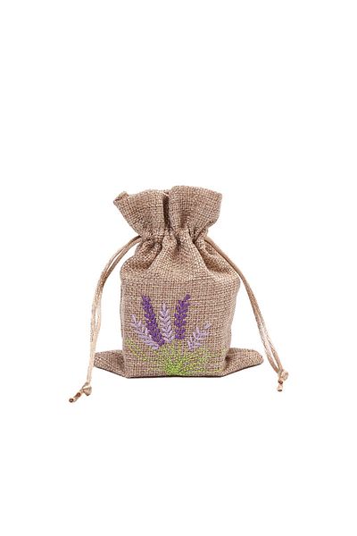 Choice 10x14cm Lavender embroidery Canvas khaki 5pcs 10X14cm Embroidery Printed Lavender Imitation Hemp Ba