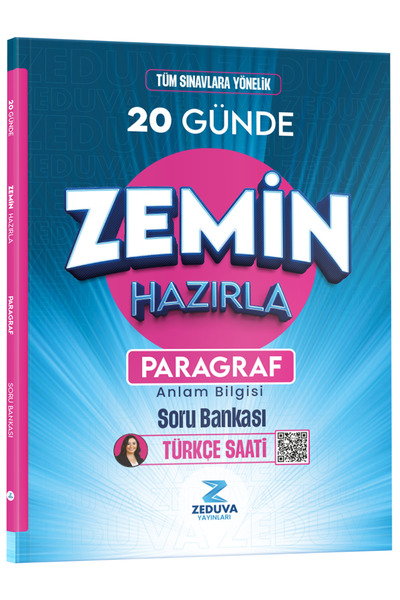 Zeduva Türkçe Saati 20 Günde Zemin Hazırla Paragraf Anlam Bilgisi Soru Bankası