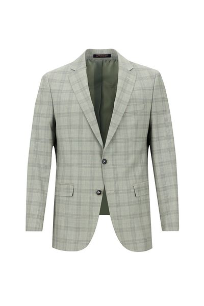 Abdullah Kiğılı Regular Fit Wool Plaid Combination Suit