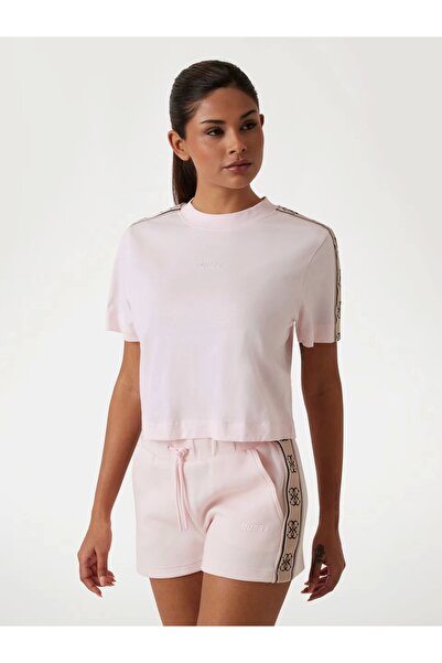 Guess Дамска тениска Britney Crop Tee, розова V3ri08i3z14-g644