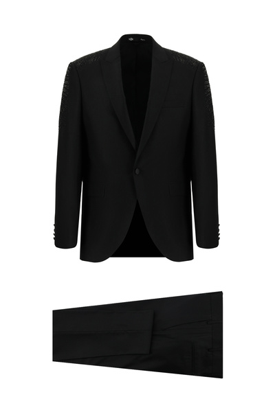 Kiğılı 7 Drop Slim Fit Dar Kesim Sivri Yaka Smokin & Damatlık