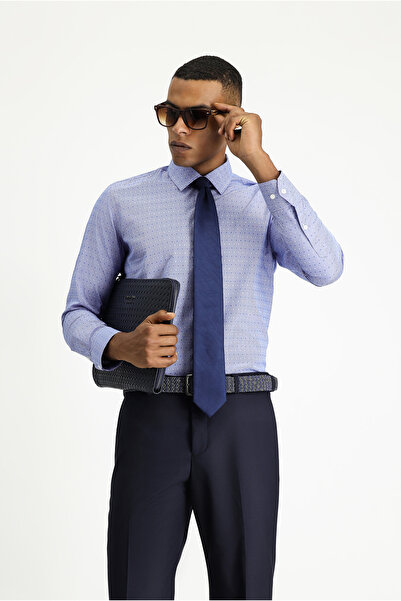 Kiğılı Μακρυμάνικο πουκάμισο με λεπτή εφαρμογή με μοτίβο κλασικό βαμβακερό εύκολο σιδέρωμα