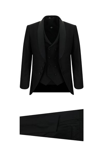 Kiğılı Tuxedo & Groom Suit - Slim Fit Slim Fit with Shawl Collar Vest