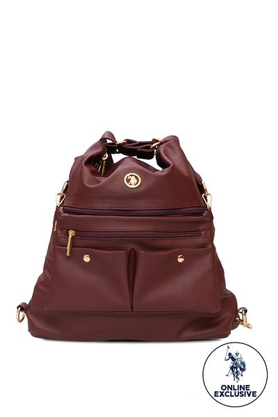 U.S. Polo Assn. Geantă de umăr de damă roșie Claret Us3243 Exclusiv online