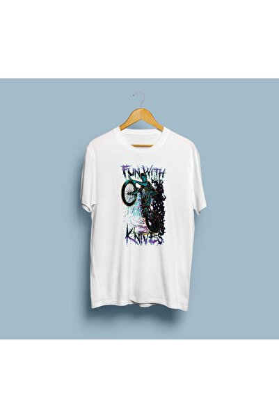 Bahriyeli Collection Oversize Fun with Knives Design Unisex T-Shirt