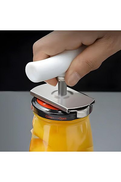 Nazarone JAR COVER OPENING DEVICE STAINLESS STEEL WHITE