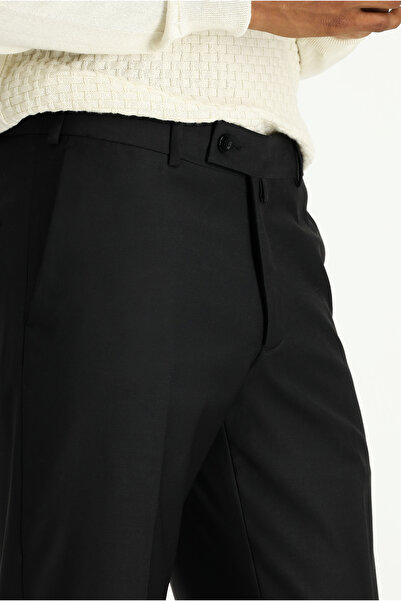 Kiğılı Slim Fit Dar Kesim Yünlü Klasik Kumaş Pantolon