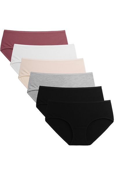 BEGATEKS High Waist Hipster Panties 6 Pack