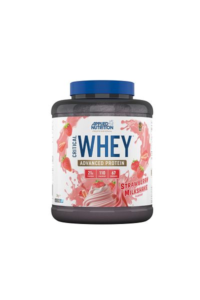 applied nutrition Critical Whey Protein Powder, Strawberry Milkshake, (2kg - 67 Servings)