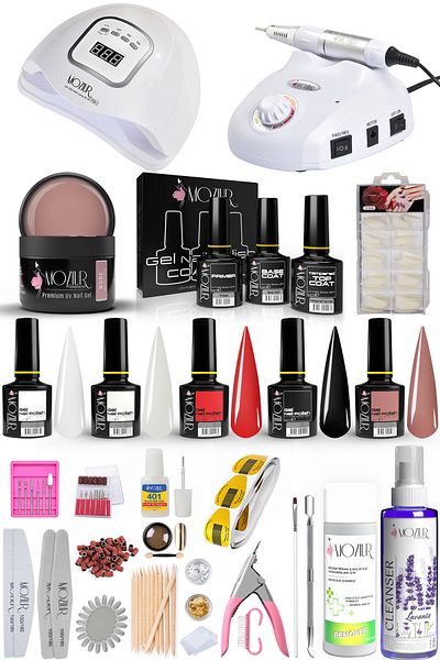 MOZIUR Mega Set (KALICI OĞLU VE PROTEZ NAIL BUILDER GEL SET)