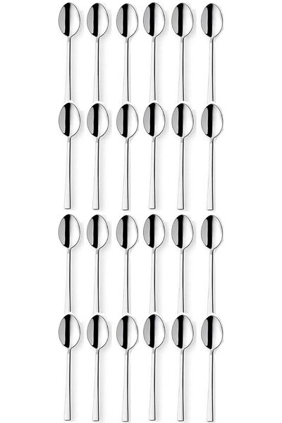 Doğuş Pazar 24 Pieces Stainless Luxury Teaspoon Stick Teaspoons