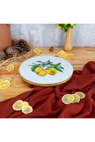 Bambum Kangura Lemon Rotating Presentation Plate