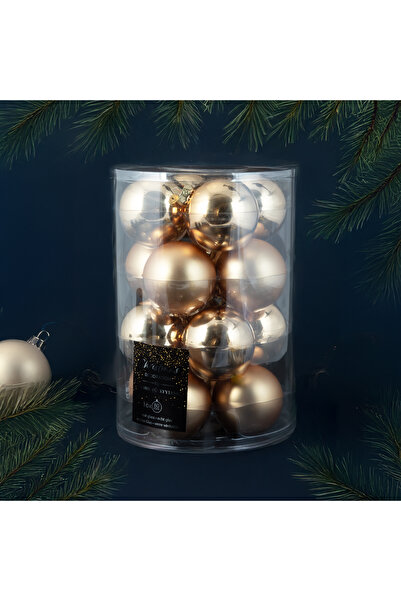 Koopman Anul Nou 16 bucăți bile de Crăciun aurii 80 mm