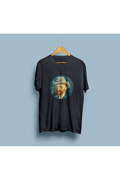 Generic Brand Van Gogh Portrait with Hat Unisex Oversize T-shirt