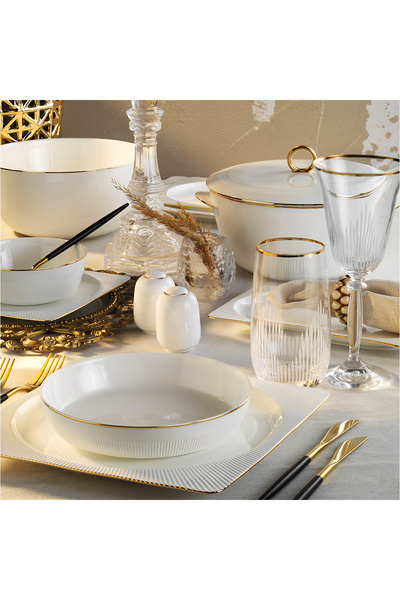 Aryıldız Maria Gold 60 Parça 12 Kişilik Yemek Takımı