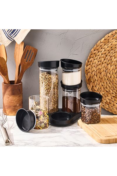Aryıldız 6 Piece Storage Set with Fine Stand