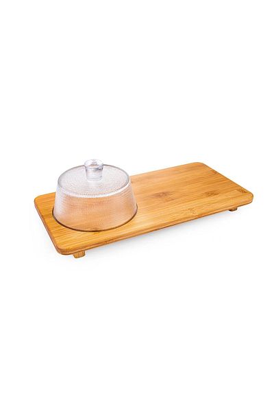 Bambum Hira Glass Lid Cheese Set Rectangular