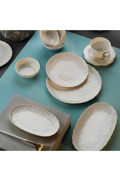 Aryıldız Bella White - 32 Piece Breakfast Set for 6 People